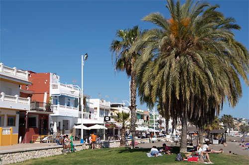 Foto der Strandpromenade in Pedregalejo in Málaga