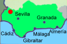 Lage der Sierra de Aracena in Andalusien
