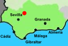 Lage der Sierra Norte in Andalusien
